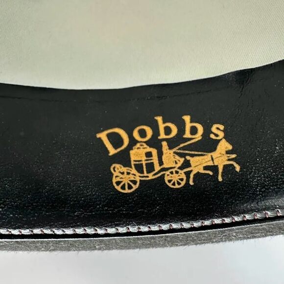 VINTAGE Size 7 Dobbs Fifth Avenue The Palace Fedora Hat Black Felt Wool USA Made - Picture 9 of 10